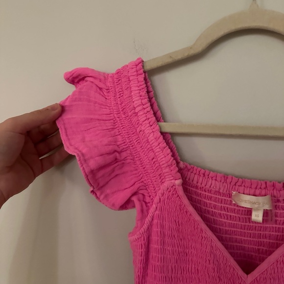 LoveShackFancy Athalia Mini Dress - Flirty Fuchsia - Size XS - Picture 12 of 16